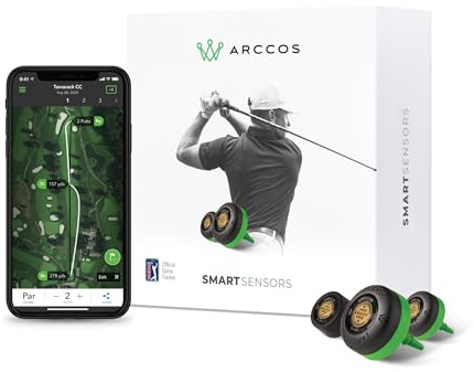 Arccos Smart Sensors: Automatic Golf Game Tracking System, A.I. Powered Caddie, A.I. GPS Rangefinder & Smart Club Distances