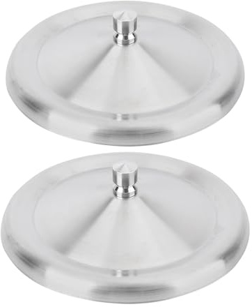 Glasabdeckung Trinkglas Trinkglas Abdeckung 2Pcs Cup Deckel Ersatz Metall Becher Deckel Wasserbecher für Becher Rundes Silber 8. 5 cm Getränkebecher