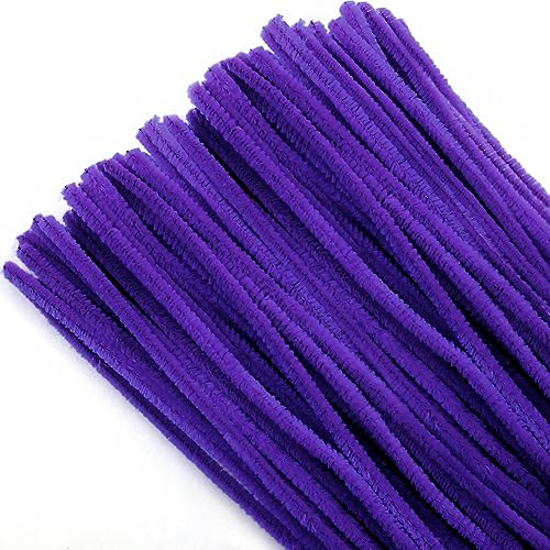 TOAOB Pfeifenreiniger Violett zum Basteln 100 Stück Chenilledraht Pfeifenputzer Lang 30 X 0.6 cm Pipe Cleaner Basteln für DIY Handwerksprojekte