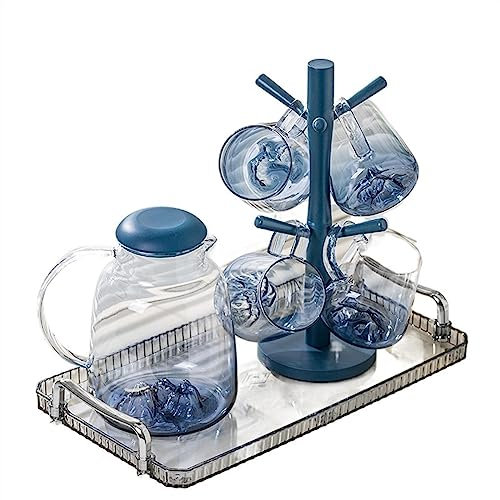 GRFIT Brocca Acqua Bicchiere for Acqua Set for Acqua in Vetro casa Moderna inaugurazione della casa Nuova Tazza for Soggiorno Tazza for ospitalità bollitore Semplice Caraffa Acqua (Color : A)