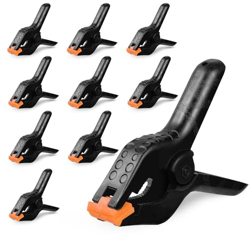 4.5 Inch Spring Clamps Heavy Duty, 10 Pack Spring Clips, Backdrop Clips Clamps for Crafts Woodworking Photography