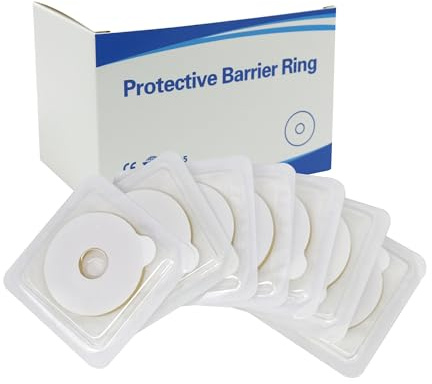 20 anelli modellabili per ostomia, diametro 5,1 cm, spessore 4 mm, anello barriera per la pelle, forniture mediche per stomia idrocolloide, anelli barriera senza perdite per sacche per stomia, borse