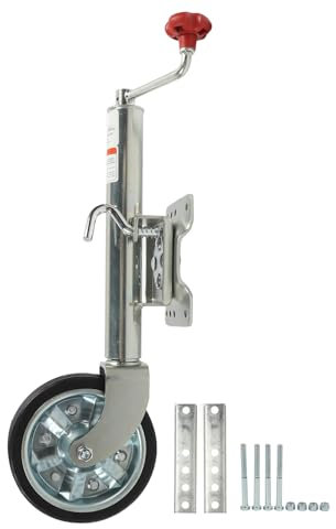 Gato de Remolque Ajustable, Resistente, de 1500 Libras, con Rueda de 8 Pulgadas, Maniobrabilidad Suave para Yates, Remolques, RV (Rueda de Hierro revestida de Caucho)