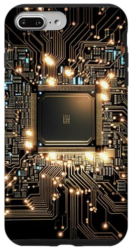 Carte mère Circuit Puce Informatique Fond Informatique Coque pour iPhone 7 Plus/8 Plus