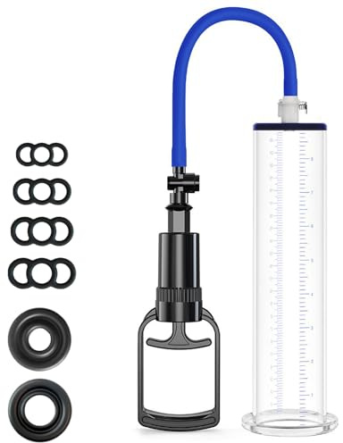 Male Enhancement Pump System,Enhancement Vacuum Pump 9 x 1.75 inch Cylinder,2 Silicone Sleeves,Male Sex Toys for Men, Adult Toys for Men