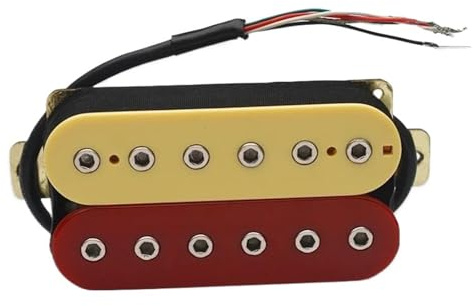 Steg-Tonabnehmer Humbucker Für E-Gitarre Mit Verstellbarer Sechskantschraube Dual-Coil-Coil-Split-Tonabnehmer 6 Saiten N7,5K-B15K-Ausgang(A)