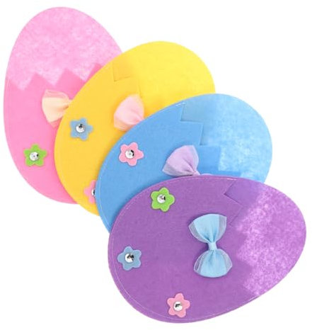 Alipis 4piezas Fundas De Huevo De Pascua Tenedor y Soporte Decorativo Utensilios De Cocina Accesorios Para Mesa