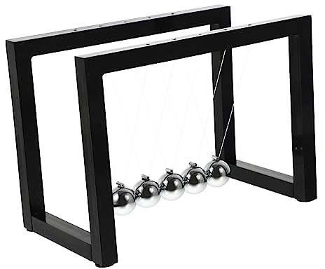 HAWILLOSCH Pendule De Newton Décoration De Bureau Ornement Physique Créatif Boule Équilibre Newton Noir