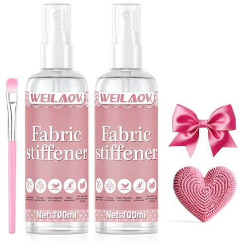 WEILAOK Textilförstärkare, textilhårdare spray, textilförstyvning transparent, tygpennor för bomull, textilförstyvning för styvning av tyger, kläder, ull, läder, papper etc. – 200 ml