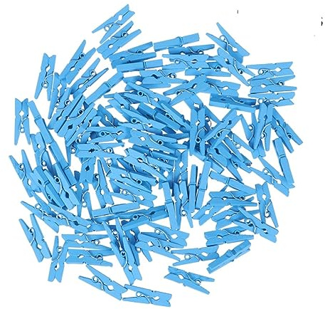 ULTECHNOVO Halloween Pince à Linge en Bois Mini 100 Pcs pour Papier Cartes | Bois , Clips Utilitaires Robustes, Légers et Solides, pour Loisirs Créatifs et Décorations Maison
