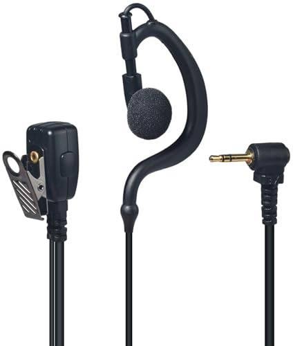 YNIBST Pinganillo para Walkie Talkie, Auricular en Forma de G con Micrófono