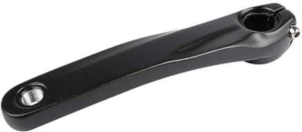 Ruarby Brazo de manivela de bicicleta de aleación de aluminio de 220 mm, montaje directo, color negro, reemplazo izquierdo para brazo de manivela de montaña