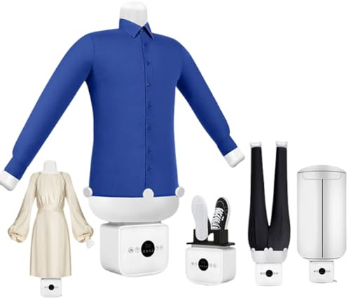 Di Stiratura Automatica Con Manichino Stirante E Asciugatrice Ad Aria Calda, Ideale per Camicie E Pantaloni, Tecnologia PTC E 1400w Di Potenza(Full Package)