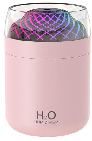 FUBESK 500ml USB Luftbefeuchter mit Nachtlicht und Timer für Schlafzimmer, Büro und Reisen