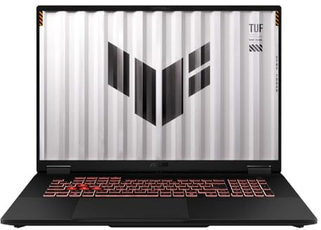 ASUS TUF Gaming A18 Laptop, 18 144Hz WUXGA IPS Display, AMD Ryzen 7 260 8-Core, NVIDIA GeForce RTX 5060, 64GB DDR5 8TB SSD, Single-Zone RGB Backlit Keyboard, Wi-Fi 6E, 1080p + IR Camera, Win11 Pro
