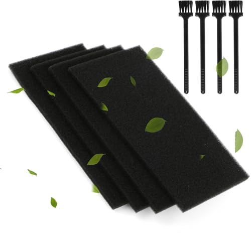 TGHongKy 4 x Sponge Filter Dryer Filter for Bauknecht Privileg Whirlpool HX 481010354757 225 x 107 x 8 mm Foam Filter for Bauknecht Tumble Dryer Sponge Filter Dryer Filter with 4 Brushes