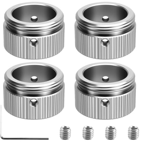 4 Piezas Adaptadores de Termostato de Radiador, M30x1,5, 22 mm de Diámetro Interior Adaptadores de Válvula de Calefacción de Acero Inoxidable 304 con Llave Hexagonal, Compatible con Válvulas Rav/Ravl
