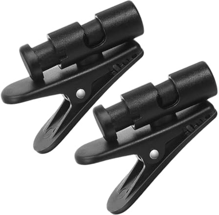 JEWEDECO 2pcs Headphone Cord Clips 360° Rotating Earphone Wire Clamp Adjustable Length Plastic Holder for Thick Cables Sports Use Earphone Cable Organizer
