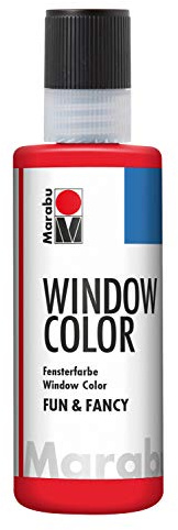 Marabu 04060004031 Window Color Fun & Fancy - Peinture pour fenêtre à base d'eau - 80 ml - Amovible sur des surfaces lisses comme le verre, les miroirs, le carrelage et le film