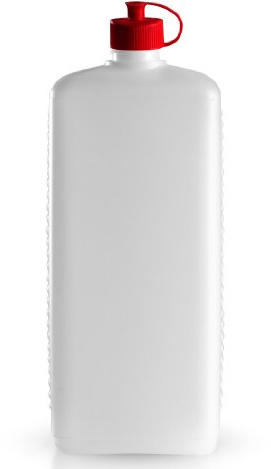 Lotionsflaschen 6 x 1000ml Spritzflasche eckig Weiss aus PE inkl. Spritzverschluss mit Kappe rot, Cremeflasche, Plastikflasche, Spritzflaschen, Kunststoffflasche, Plastikflaschen *