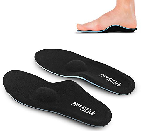 PCSsole La plantilla apoya la plantilla ortopédica funcional suave del pastel del alto arco, pie plano de la inserción, fascitis plantar, dolor de pie negroEU38-39(25cm)