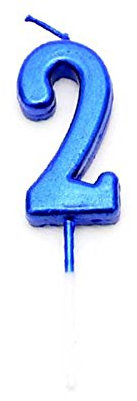 SHATCHI Blue 2 Number Candle Boys Birthday Wedding Anniversary New Year Party Cake Decorations Topper