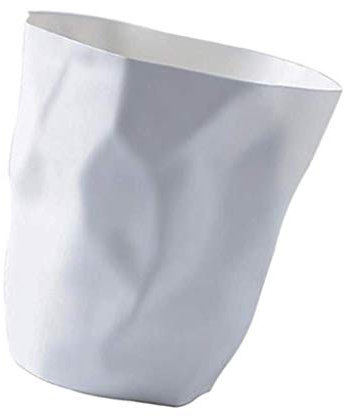 Flyinghedwig Cestino per la Carta, Cestino Spazzatura Design Moderno Cestino Gettacarte Che per la Raccolta Rifiuti (Piccolo Bianco)