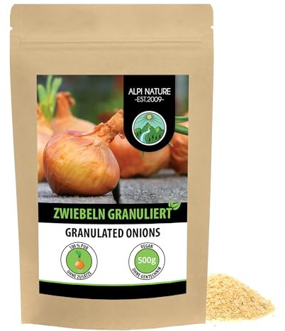 Alpi Nature Onion Granules 500g 1.1 lb, Granulated Onions, Minced Onion for Cooking