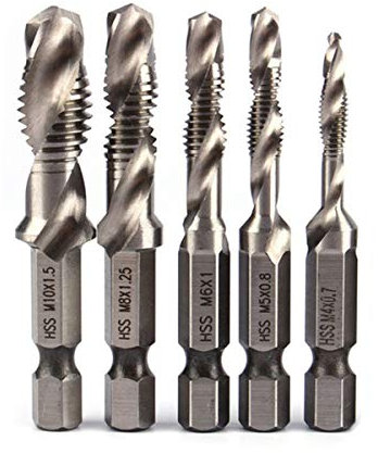 1/4 Pouce Hex Queue De Mèche Hss Métrique Filetage Vis Robinet De Percage Des Forets Métriques Composite Forets M3 M4 M5 M6 M8 M10, M10,2 Pcs