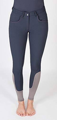 PFIFF 102826 Reithose 'Damiana' Damen Silikon Grip Vollbesatz, dunkelblau 40