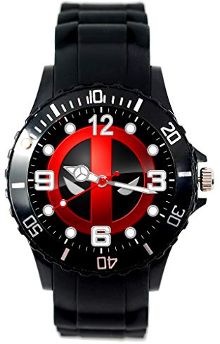 TAPORT Quarzuhr mit schwarzem Silikonband für Action-Fans, Schwarz , Armband