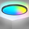 B.K.Licht - Pannello LED a luce indiretta, telecomando, luce colorata RGB+W, pannello LED soffitto, pannelli led, pannelli led soffitto, pannelli luminosi led, led rgb panello, 29x3 cm, nero