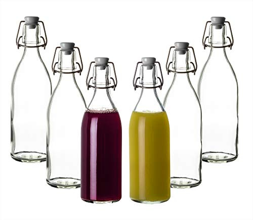 BigDean 6 Glasflaschen mit Bügelverschluss 500ml Bügelflaschen