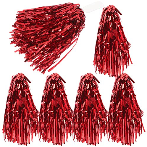 VANZACK 6stücke Blumenkugeln Cheerleading Pompons Für Wiederverwendbar Leuchtende Farben Leicht Und Tragbar Für Sportveranstaltungen Und Tanzshows