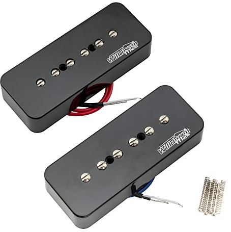 Wilkinson M Series WO90 Keramik P90 Soapbar Tonabnehmer Pickup Set Schwarz | Hals Steg Pickups,für Tele Style E-Gitarre