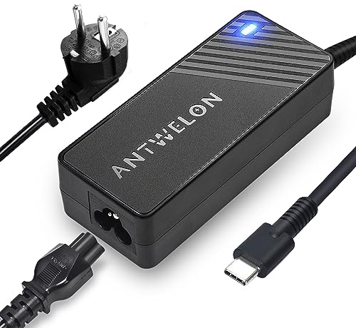 ANTWELON 65W 45W USB C Ladegerät Netzteil Type C Ladekabel für Lenovo Thinkpad Yoga Chromebook HP Acer Asus Samsung MacBook pro Dell Latitude xps 13 Series 20V 3,25A Adapter