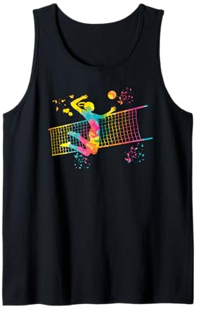 Volleyballspieler Colorsplash Mädchen Kinder Beach Volleyball Tank Top