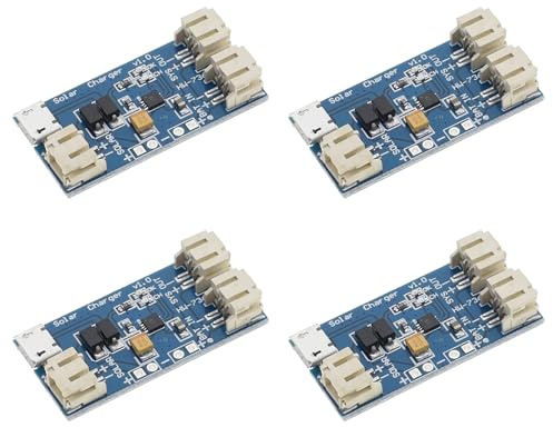 Mini-Solar-Lithium-Batterie-Lademodul, Mini-Solar-Lipo-Ladegerät, CN3065-Lithium-Batterie-Lademodul, Lithium-Akku-Ladechip, Micro-Outdoor-Anwendungsset, 4 Stück