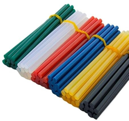 HeißKlebesticks Farbklebestift 10 Stück 7/11 x 270 mm (grün: 200 mm) Heißklebestift 7 mm/11 mm Durchmesser Haushalts-Industrie-Heißklebestift HeißKlebepistole Sticks(7mm,Red x 270mm)