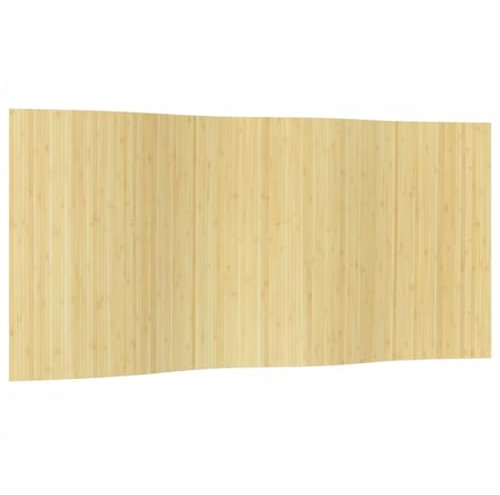 Wall Raumteiler Bambus Paravent Innen Wellenform Trennwand Sichtschutzwand Raumtrenner Wohnzimmer, Hell Natur 165x400 cm Bambus