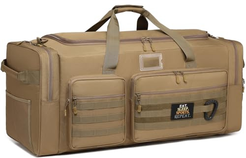 130L große Reisetasche Herren Sporttasche mit Schuhfach+Kühlfach Weekender | XXL Weekender aus wasserabweisend Nylon, mit Schultergurt & isolierte Tasche, faltbare Sport Tasche für Sauna Gym Training