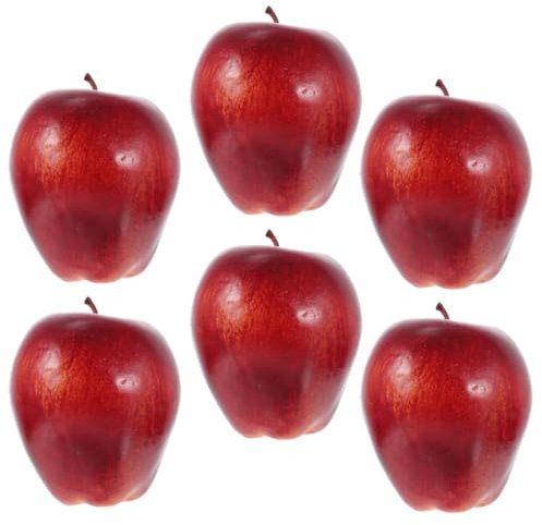 MUSISALY 6 Pezzi Frutti di Simulazione Mela Artificiale in Schiuma, Decorazione Pratica e Duratura per Casa, Asilo, Design Naturale e Vivace