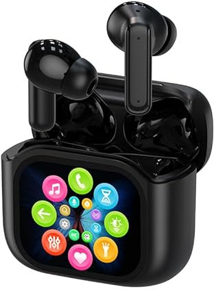 VANIR Auriculares Bluetooth Inalámbricos TWS 5.4 con Reducción de Ruido ANC/ENC, Micrófono para Llamadas, Control Táctil LED, Pantalla Inteligente