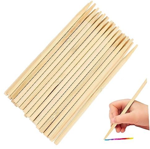 SHINEOFI 30pezzi Bastoncini Legno Per Disegno Scratch Off Penne Bambù Per Arte E Fai Da Te Strumenti Per Disegnare E Creare Per Adulti