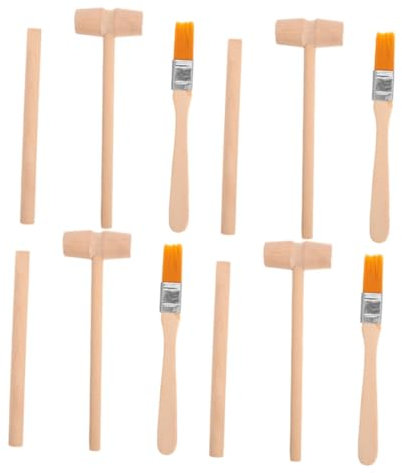 DECORNIJIA 4juegos Kit De Excavación Arqueológica Infantil Martillo Brocha y Cincel Herramientas Educativas Para Niño Niña Aprendizaje Stem Juguete De Simulación Para Rol
