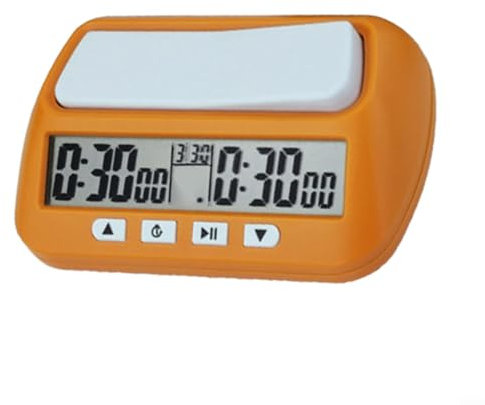 Schachuhr Digitaler Schachtimer mit Countdown-Alarm-Bonus, Verzögerungsfunktionen für Schach und 2-Spieler-Brettspiele, Indoor-Spiele, flexible Tasten, ABS-Gehäuse, energiesparendes Design(B)