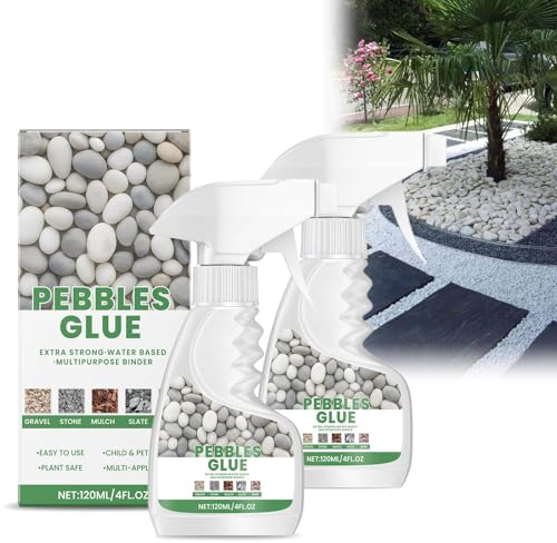 Legante per Pietre E Ciottoli a Base D'acqua, Facile Da Applicare, Sicuro per Bambini E Animali Domestici, Ideale per Giardini, Sentieri E Paesaggistica (2 Pezzi)