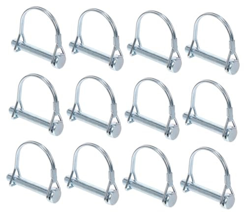 Gogogmee 12 Stück D-förmige Anhänger Sicherungsstifte Aus Hochfestem Kohlenstoffstahl Quadratischer Drahtclip Robuste Wellenverriegelung Für Trailer Bauernhof Und Garten