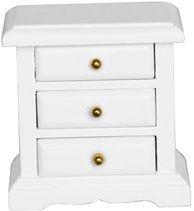 Meubles pour Maison de poupée à l'échelle 1/12, Mini Table de Chevet en Bois à 3 Niveaux, Accessoires et Meubles pour Maison poupée Faire soi-même