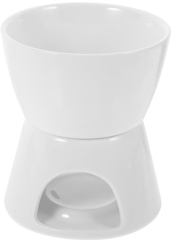 UTHCLO Fondue de Cerámica para Cocina con Vela Premium Olla de para Queso y Chocolate de Calentamiento para Tapas y Postres Resistente y Duradero para Fiestas y DIY Color Color Aleatorio